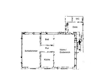 2-Zimmer-Wohnung - Souterrain